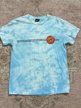 Santa Cruz Skateboards Classic Dot Logo Tie Dye T-Shirt Size M